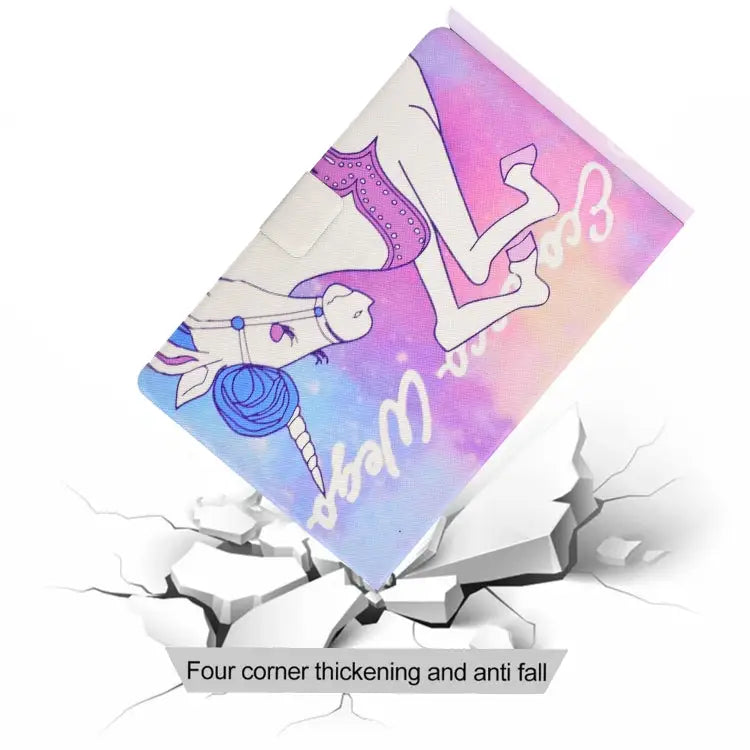 Electric Pressed Left Right Flat Feather Case with Sleep Function Pen Cover & Card Slot & Holder For Huawei T3-10.0