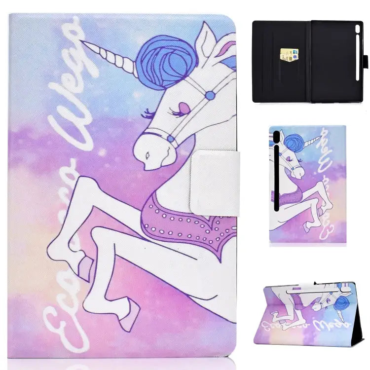 Electric Pressed Left Right Flat Feather Case with Sleep Function Pen Cover & Card Slot & Holder For Huawei T3-10.0