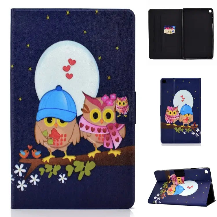 Electric Pressed Left Right Flat Feather Case with Sleep Function Pen Cover & Card Slot & Holder For Huawei T5-10.0
