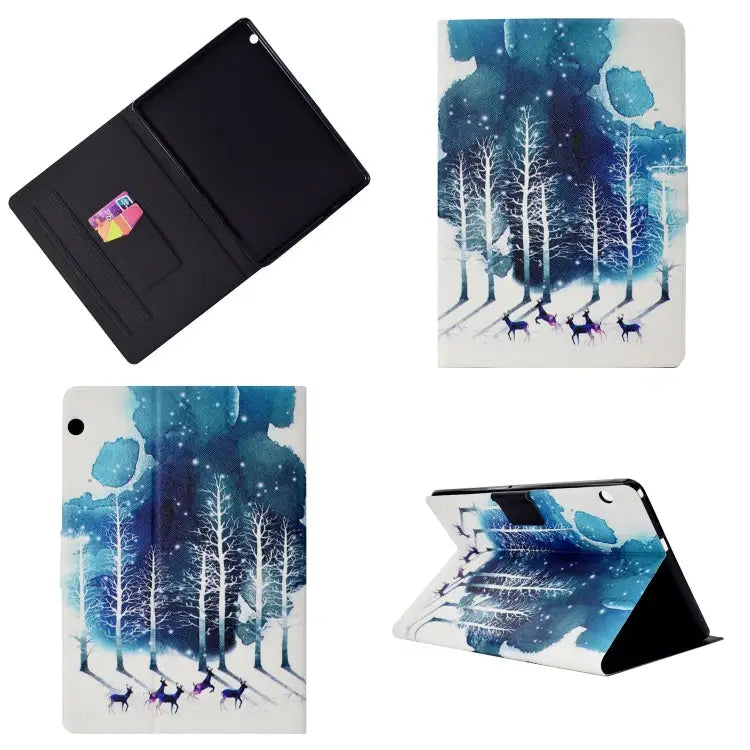 Electric Pressed Left Right Flat Feather Case with Sleep Function Pen Cover & Card Slot & Holder For Huawei T5-10.0