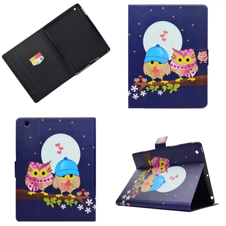 Electric Pressed Left Right Flat Feather Case with Sleep Function Pen Cover & Card Slot & Holder For Galaxy Tab E T560