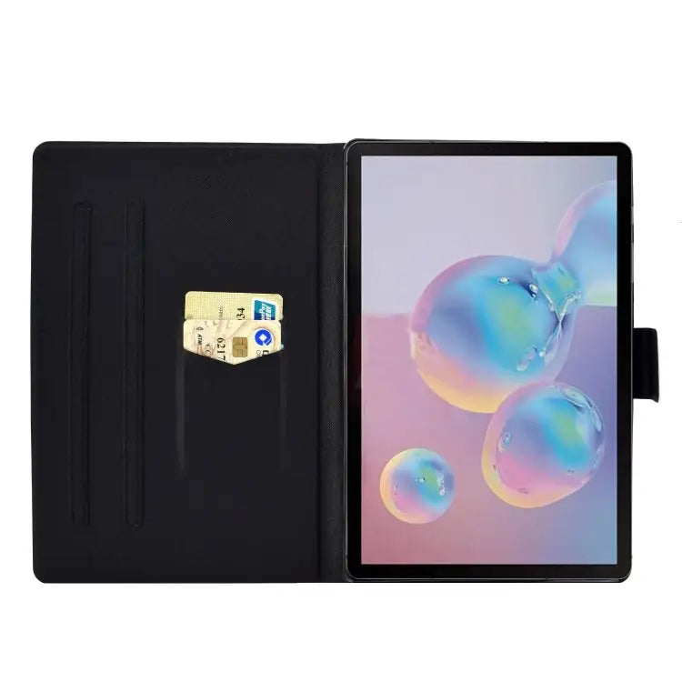 Electric Pressed Left Right Flat Feather Case with Sleep Function Pen Cover & Card Slot & Holder For Huawei T3-10.0