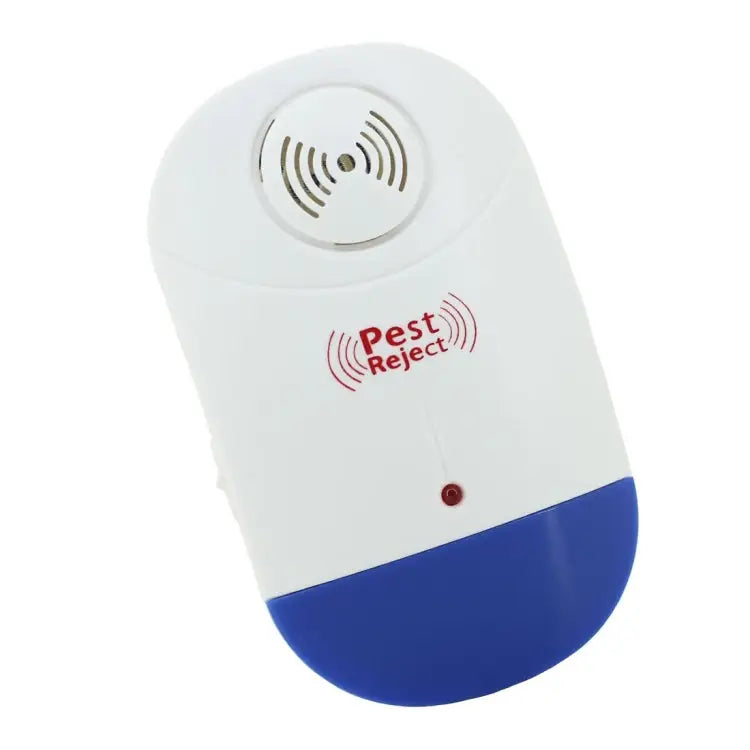 Electronic Ultrasonic Mosquito Rat Pest Control Repeller with LED Light EU Plug AC90V-250V (White + Blue) EU Plug - EU