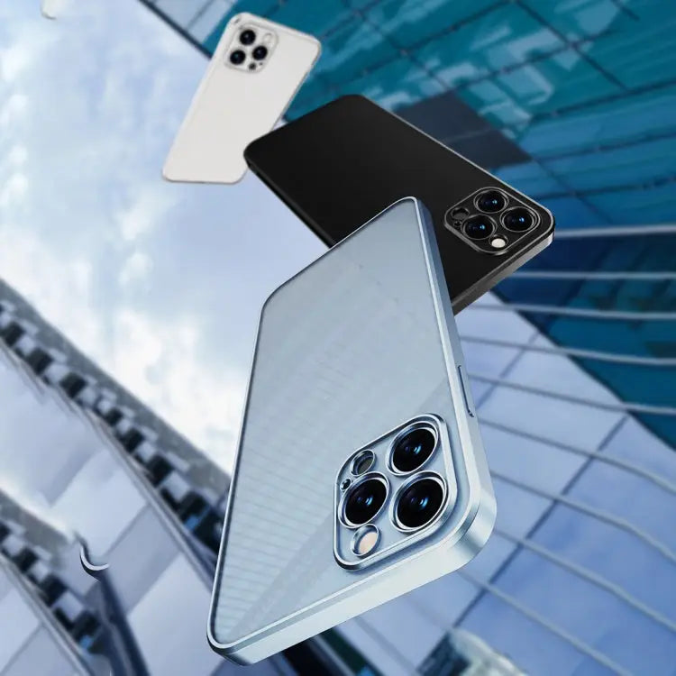 Electroplated Frosted Phone Case For iPhone 13 Pro For iPhone 13 Pro Max - For iPhone 13 Pro Max / Sierra Blue - Apple