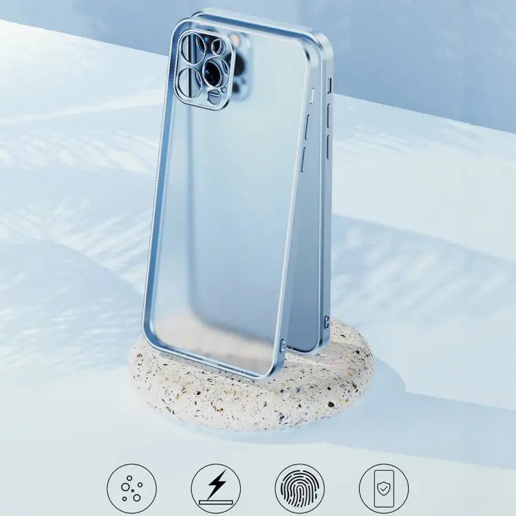 Electroplated Frosted Phone Case For iPhone 13 Pro For iPhone 13 Pro Max - For iPhone 13 Pro Max / Sierra Blue - Apple