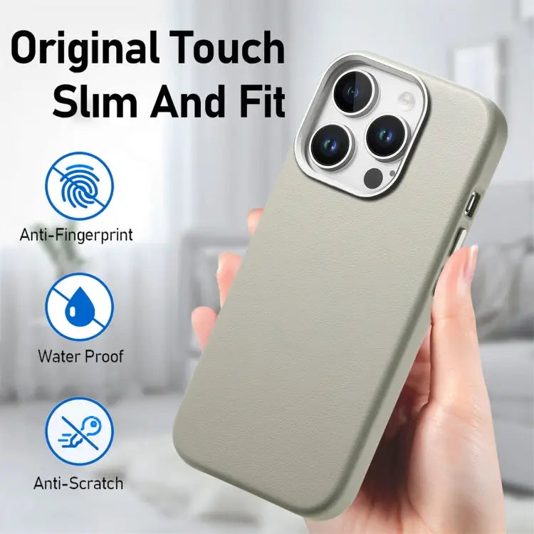 Electroplated Metal Button MagSafe Phone Case