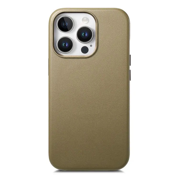 Electroplated Metal Button MagSafe Phone Case - For iPhone 13 Pro / Green