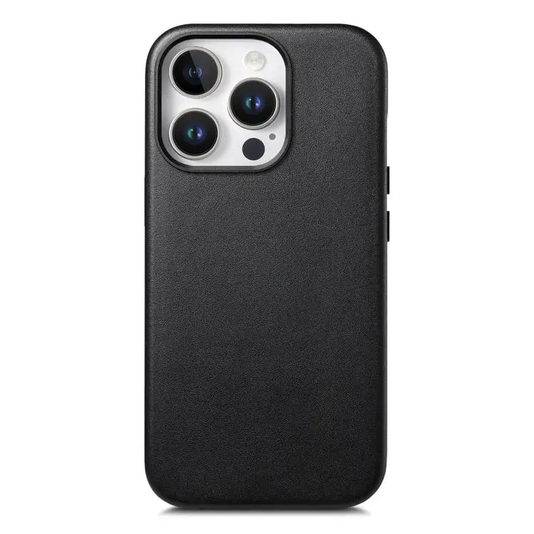 Electroplated Metal Button MagSafe Phone Case - For iPhone 13 Pro / Black