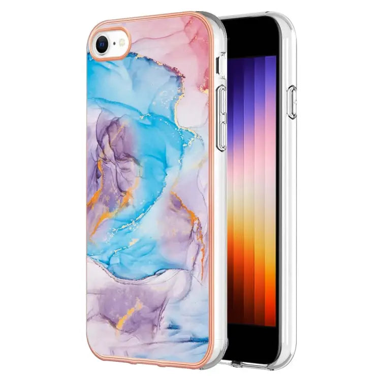 Electroplating IMD TPU Phone Case For iPhone SE 2022 / SE 2020 / 8 / 7 - For iPhone SE 2022 / SE 2020 / 8 / 7 / Blue