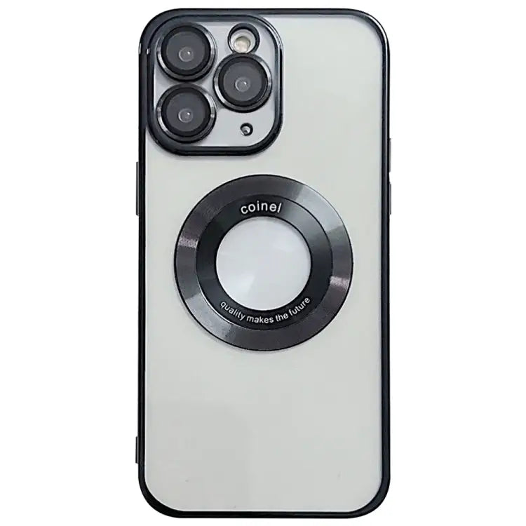 Electroplating Magsafe TPU Phone Case - For iPhone 11 Pro Max / Black