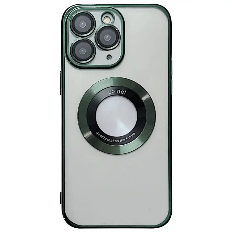 Electroplating Magsafe TPU Phone Case - For iPhone 11 Pro Max / Green