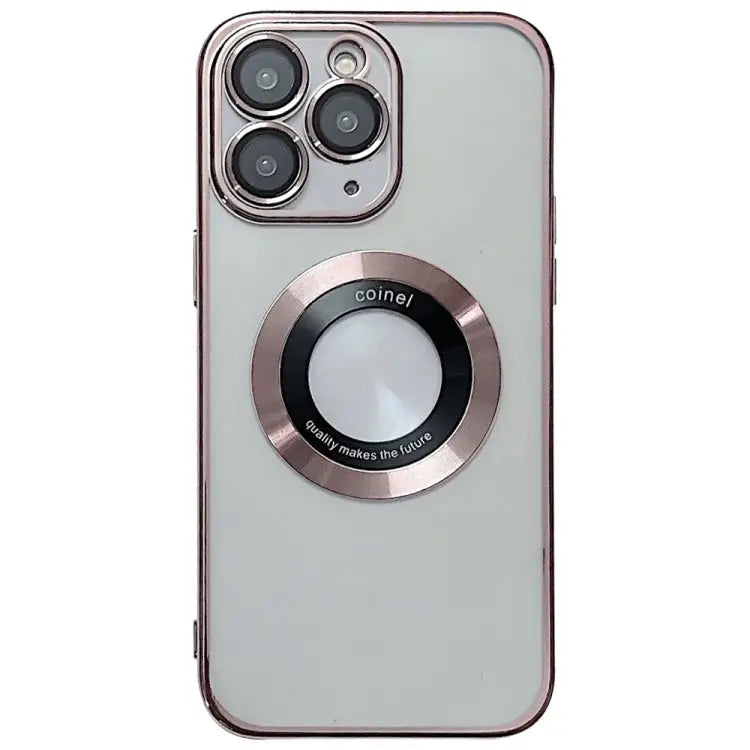 Electroplating Magsafe TPU Phone Case - For iPhone 11 Pro Max / Rose