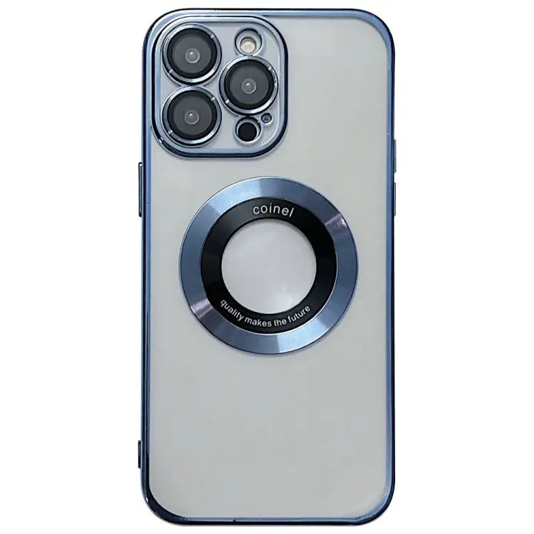 Electroplating Magsafe TPU Phone Case - For iPhone 12 Pro / Blue