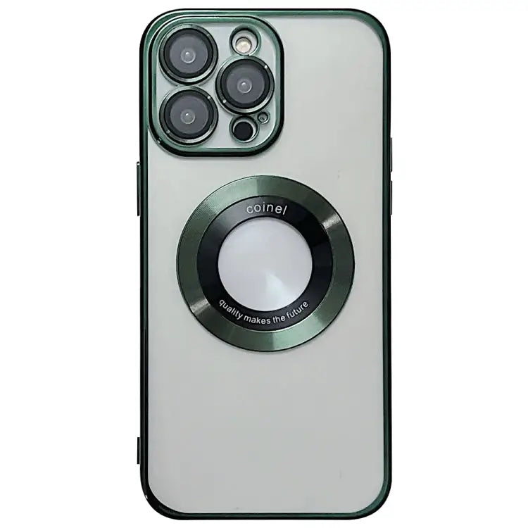 Electroplating Magsafe TPU Phone Case - For iPhone 12 Pro / Green