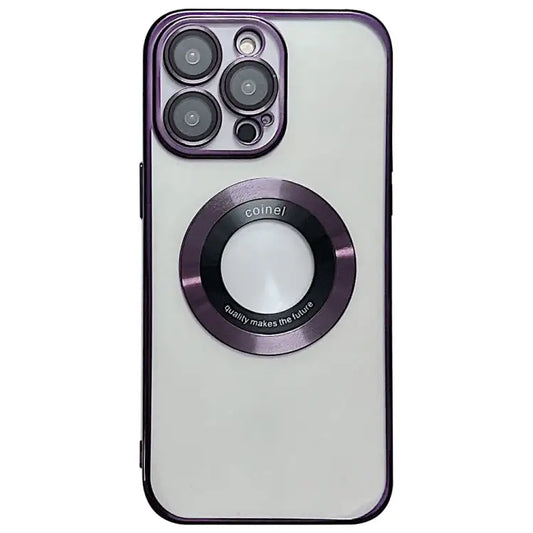 Electroplating Magsafe TPU Phone Case - For iPhone 12 Pro Max / Purple