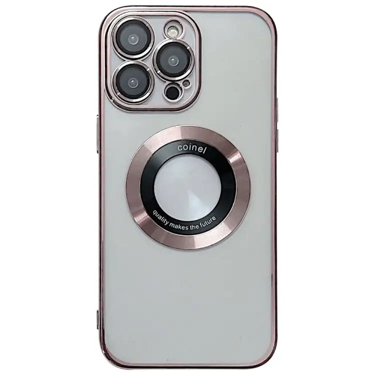 Electroplating Magsafe TPU Phone Case - For iPhone 12 Pro / Rose