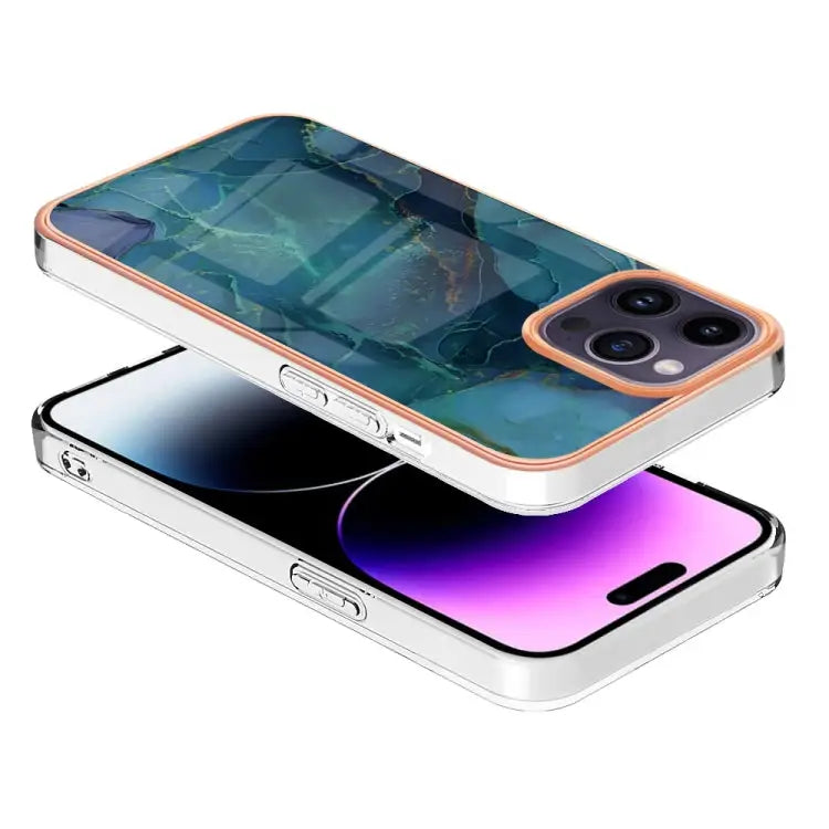 Electroplating Marble Dual-side IMD Phone Case For iPhone 16 Pro Max For iPhone 16 Pro For iPhone 16 Plus For iPhone 16