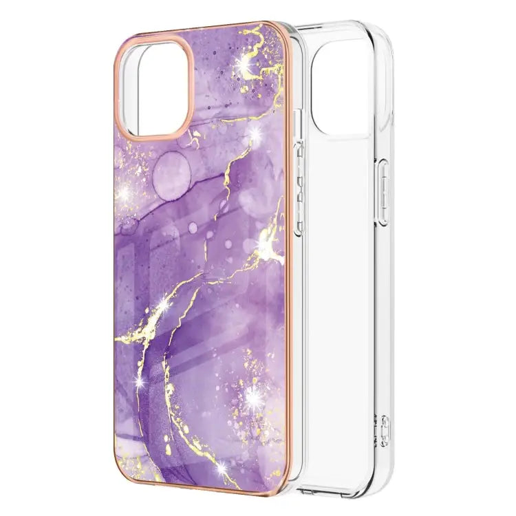 Electroplating Marble Pattern Dual-side IMD TPU Shockproof Case For iPhone 13 mini For iPhone 13 For iPhone 13 Pro