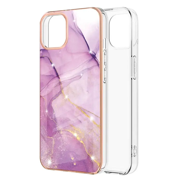 Electroplating Marble Pattern Dual-side IMD TPU Shockproof Case For iPhone 13 mini For iPhone 13 For iPhone 13 Pro