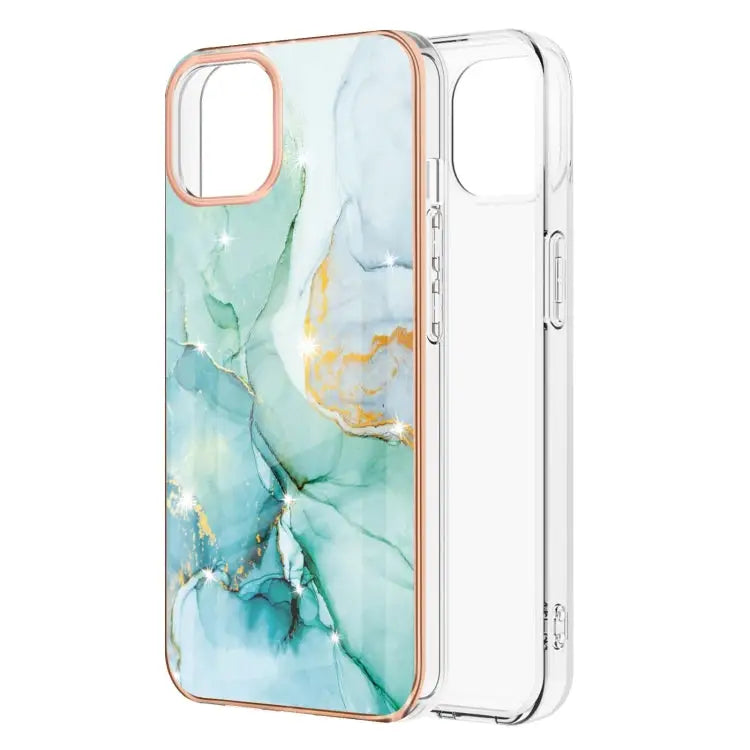 Electroplating Marble Pattern Dual-side IMD TPU Shockproof Case For iPhone 13 mini For iPhone 13 For iPhone 13 Pro
