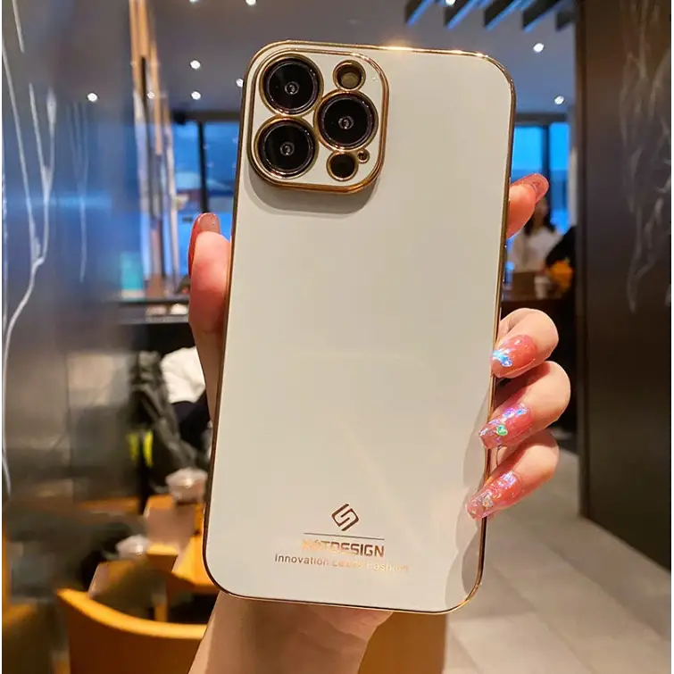 Electroplating Metal Frame Precise Hole TPU Protective Case For iPhone 13 mini For iPhone 13 For iPhone 13 Pro