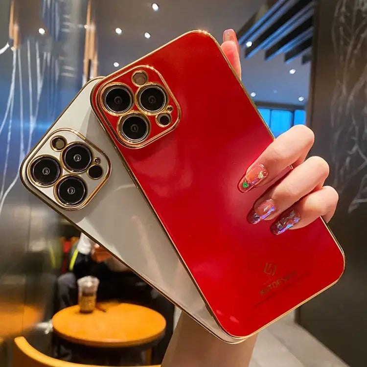 Electroplating Metal Frame Precise Hole TPU Protective Case For iPhone 13 mini For iPhone 13 For iPhone 13 Pro