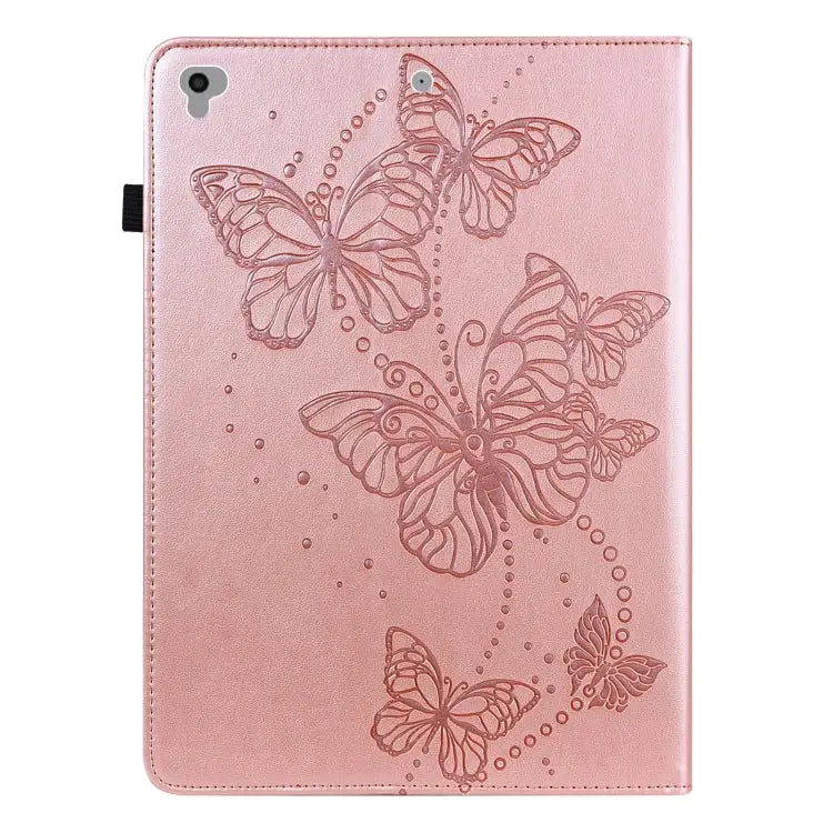 Embossed Butterfly Pattern Horizontal Flip Leather Tablet Case For iPad 9.7 (2018/2017) / Air 2 / Air - Apple