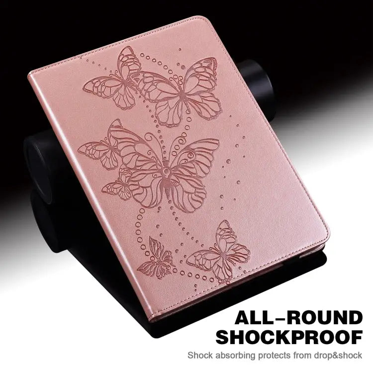 Embossed Butterfly Pattern Horizontal Flip Leather Tablet Case For iPad mini 2024 / mini 6 For iPad Pro 11 2022 / 2021