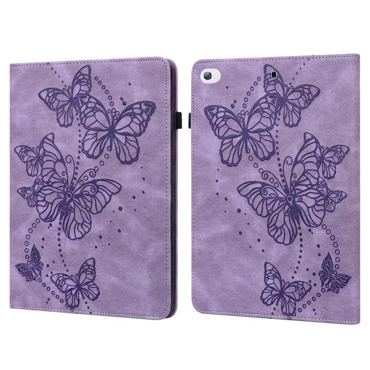 Embossed Butterfly Pattern Horizontal Flip Leather Tablet Case For iPad mini 2024 / mini 6 For iPad Pro 11 2022 / 2021
