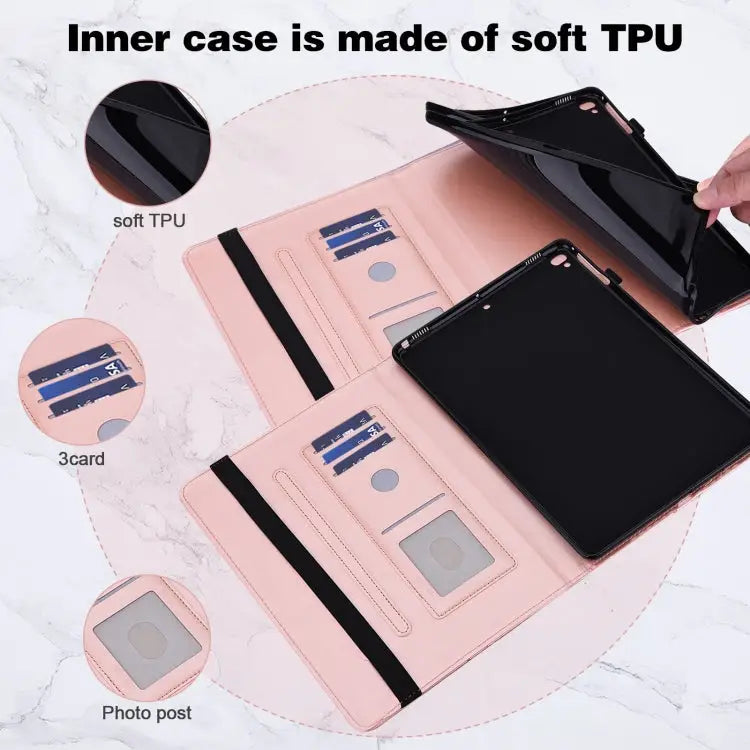 Embossed Butterfly Pattern Horizontal Flip Leather Tablet Case For iPad mini 2024 / mini 6 For iPad Pro 11 2022 / 2021