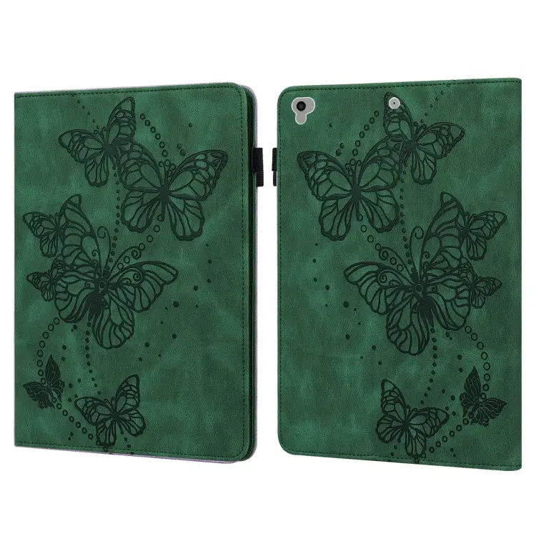 Embossed Butterfly Pattern Horizontal Flip Leather Tablet Case For iPad 9.7 (2018/2017) / Air 2 / Air - For iPad 9.7