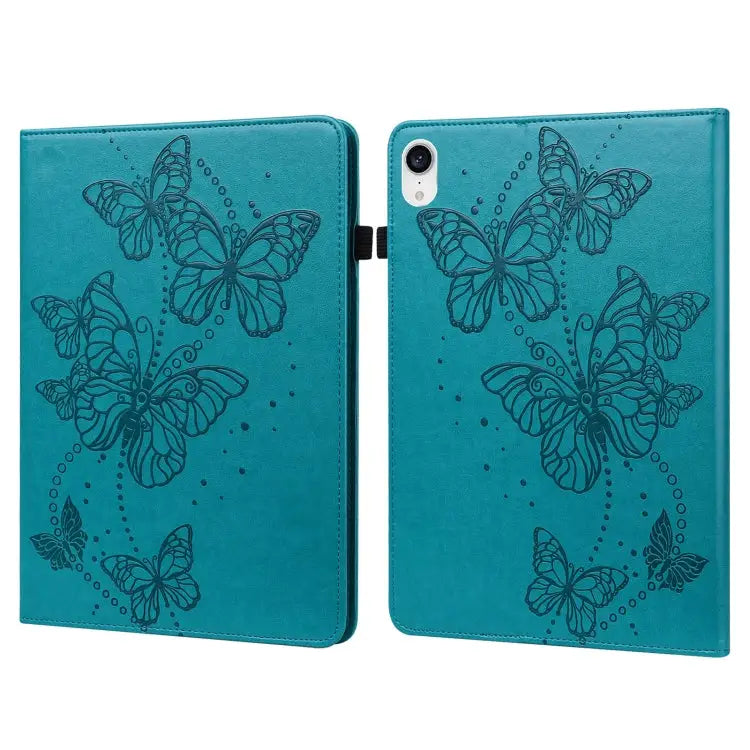 Embossed Butterfly Pattern Horizontal Flip Leather Tablet Case For iPad mini 2024 / mini 6 For iPad Pro 11 2022 / 2021