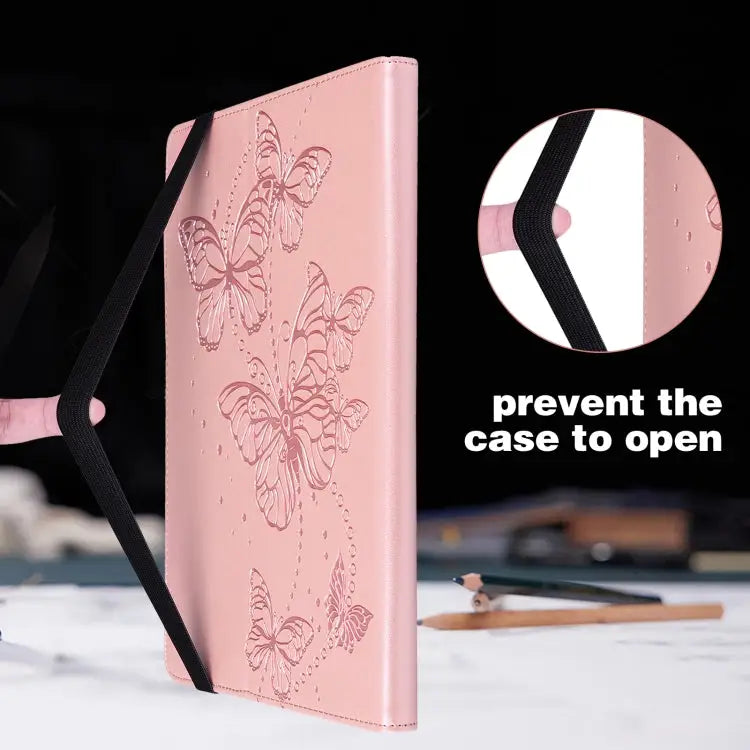 Embossed Butterfly Pattern Horizontal Flip Leather Tablet Case For iPad 9.7 (2018/2017) / Air 2 / Air - Apple