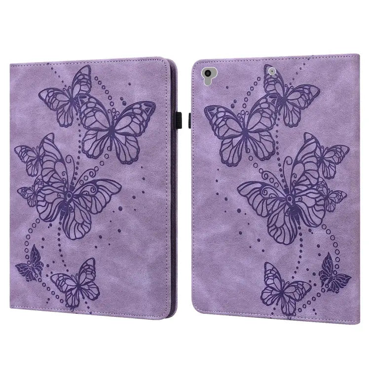 Embossed Butterfly Pattern Horizontal Flip Leather Tablet Case For iPad 9.7 (2018/2017) / Air 2 / Air - For iPad 9.7