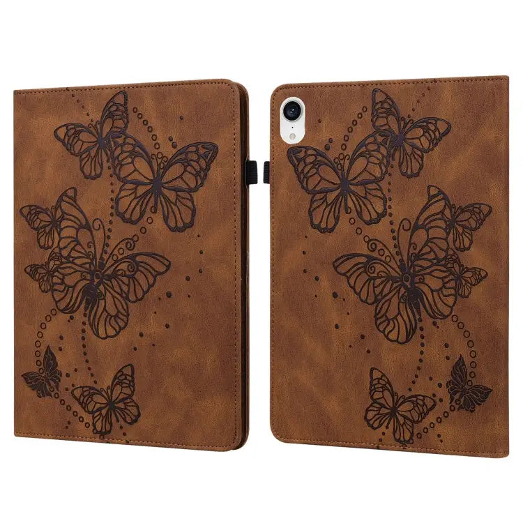Embossed Butterfly Pattern Horizontal Flip Leather Tablet Case For iPad mini 2024 / mini 6 For iPad Pro 11 2022 / 2021