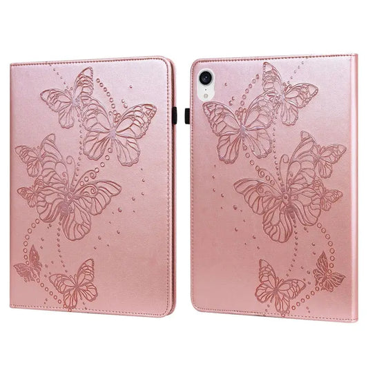 Embossed Butterfly Pattern Horizontal Flip Leather Tablet Case For iPad mini 2024 / mini 6 For iPad Pro 11 2022 / 2021