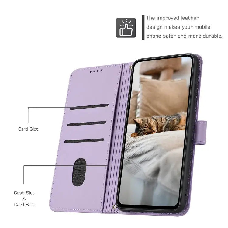 Embossed Kitten Phone Leather Case with Lanyard For iPhone XS Max For iPhone 8 Plus / 7 Plus - Apple Accessories