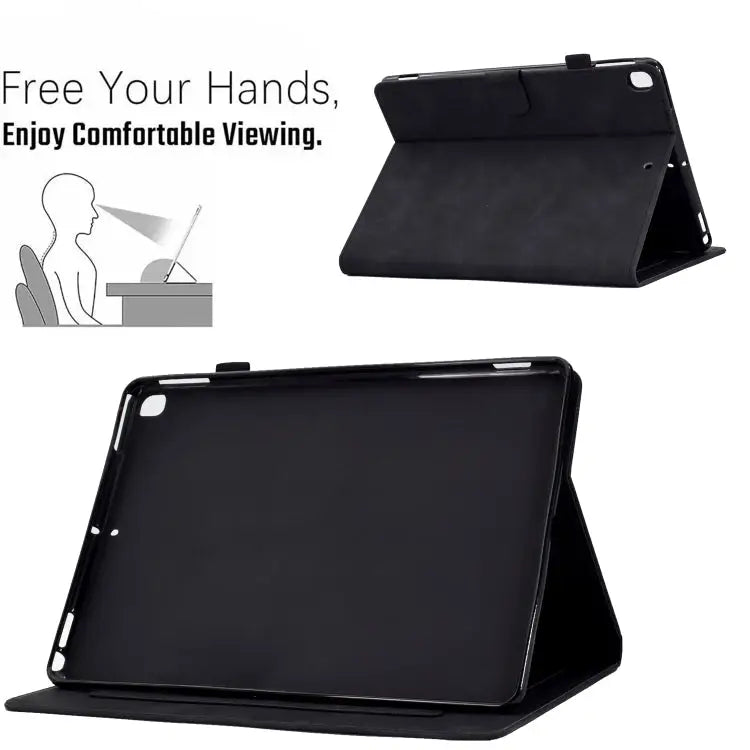 Embossed Smile Flip Tablet Leather Smart Case For iPad 10.2 / Air 10.5 2019 For iPad Air 2022 / 2020 10.9 For iPad mini