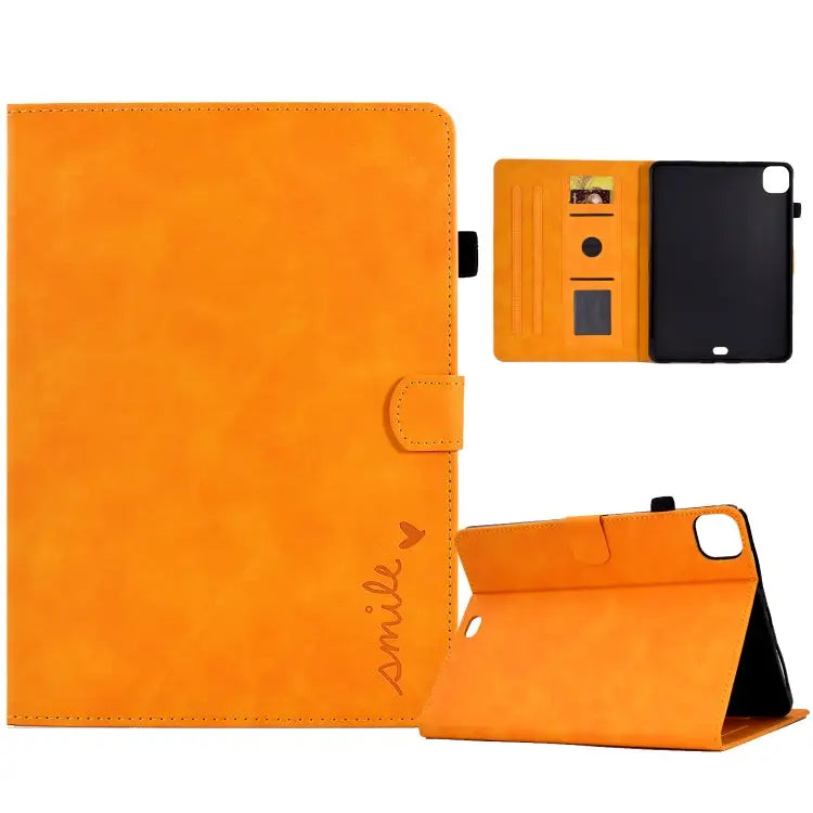 Embossed Smile Flip Tablet Leather Smart Case For iPad 10.2 / Air 10.5 2019 For iPad Air 2022 / 2020 10.9 For iPad mini