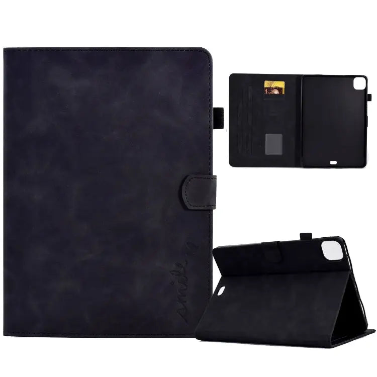 Embossed Smile Flip Tablet Leather Smart Case For iPad 10.2 / Air 10.5 2019 For iPad Air 2022 / 2020 10.9 For iPad mini