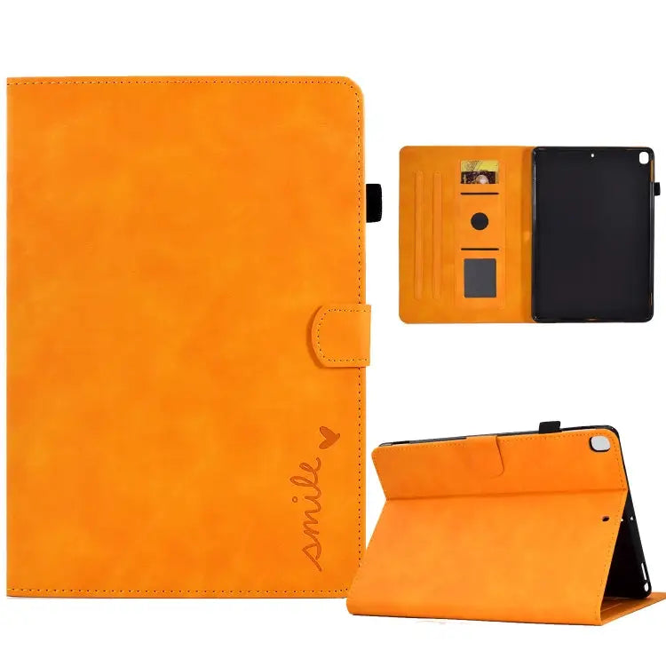 Embossed Smile Flip Tablet Leather Smart Case For iPad 10.2 / Air 10.5 2019 For iPad Air 2022 / 2020 10.9 For iPad mini