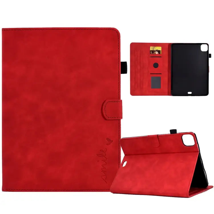 Embossed Smile Flip Tablet Leather Smart Case For iPad 10.2 / Air 10.5 2019 For iPad Air 2022 / 2020 10.9 For iPad mini