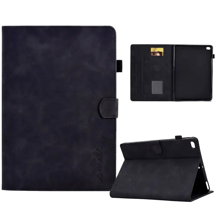 Embossed Smile Flip Tablet Leather Smart Case For iPad 10.2 / Air 10.5 2019 For iPad Air 2022 / 2020 10.9 For iPad mini