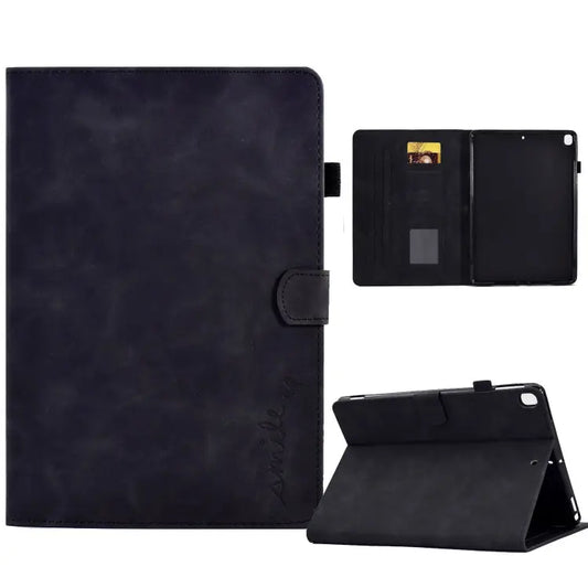 Embossed Smile Flip Tablet Leather Smart Case For iPad 10.2 / Air 10.5 2019 For iPad Air 2022 / 2020 10.9 For iPad mini