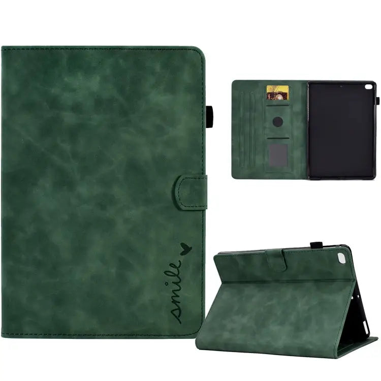 Embossed Smile Flip Tablet Leather Smart Case For iPad 10.2 / Air 10.5 2019 For iPad Air 2022 / 2020 10.9 For iPad mini