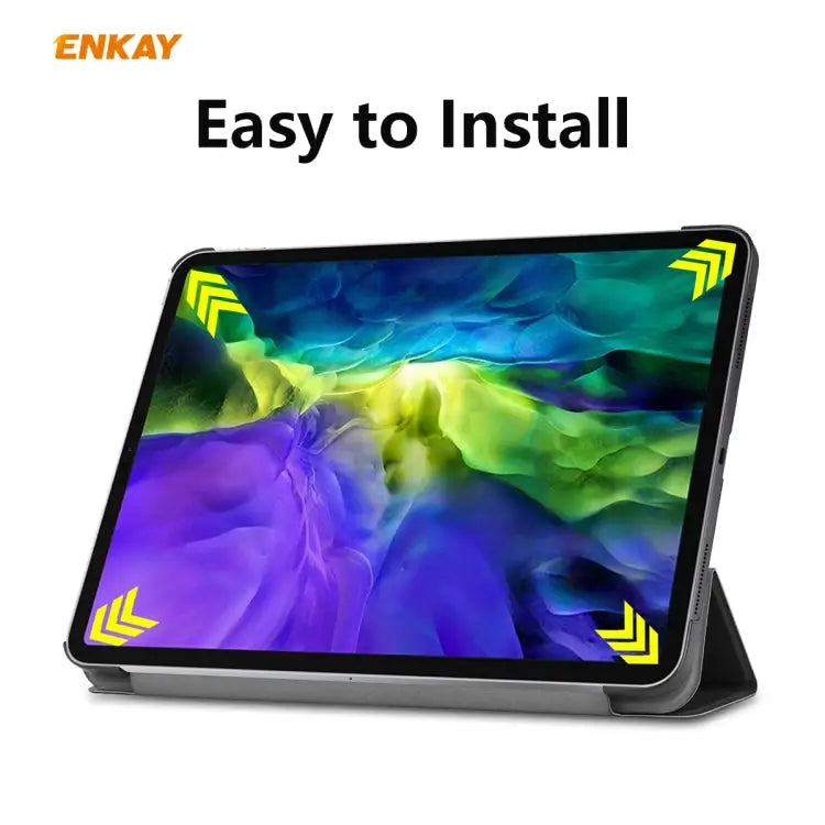 ENKAY ENK-8001 Denim Pattern Horizontal Flip Leather Smart Case with Holder for iPad Pro 11 (2020) For iPad Pro 11