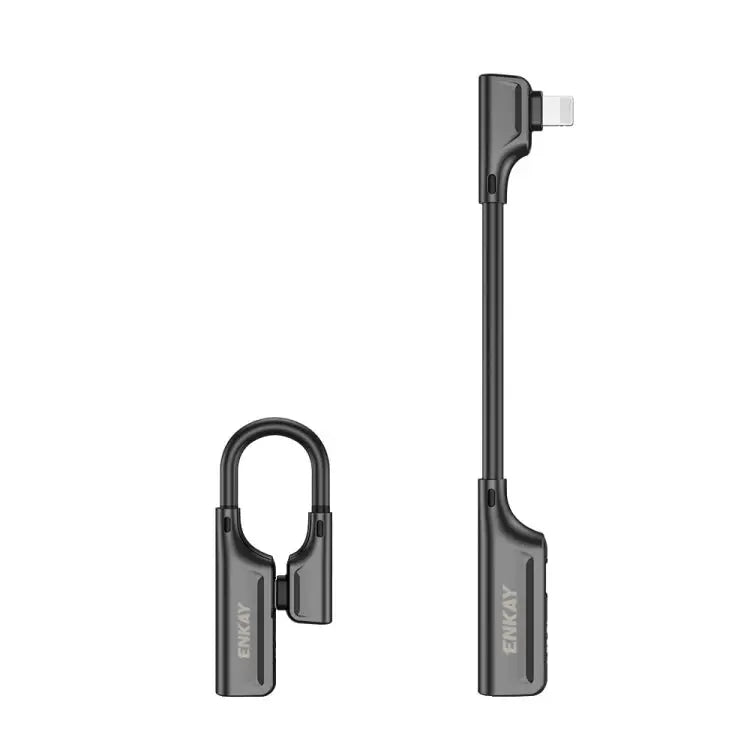 ENKAY ENK-AT102 8 Pin to 8 Pin Charging + 8 Pin Audio Interfaces Charging and Listening to Songs Zinc Alloy Adapter