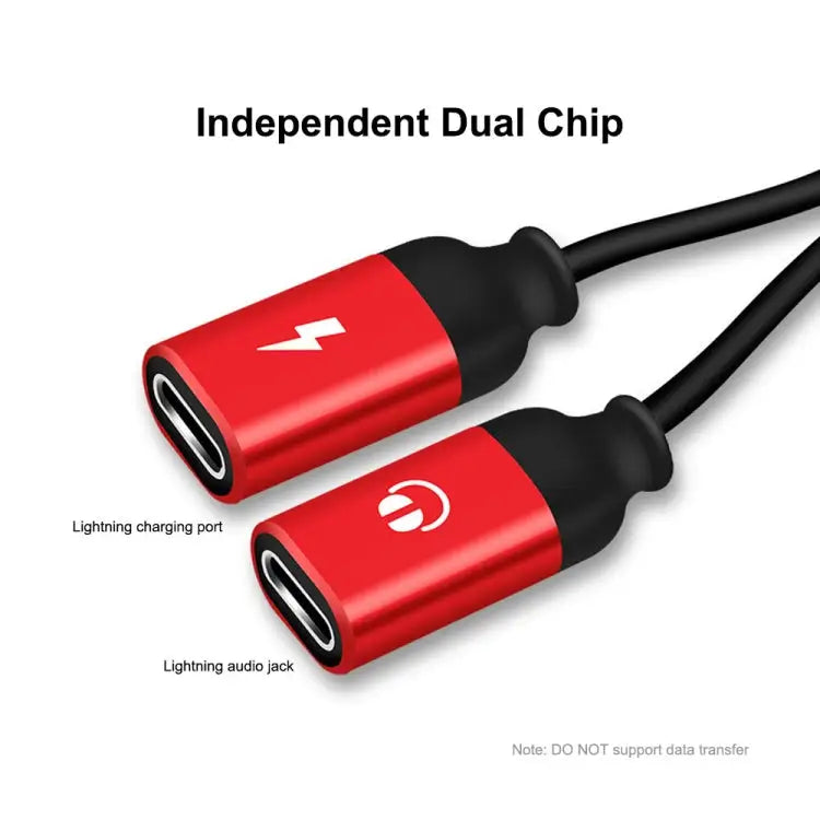 ENKAY ENK-AT104 8 Pin to Dual 8 Pin Charging Listen to Songs Aluminum Alloy Adapter Conversion Cable - Apple Accessories
