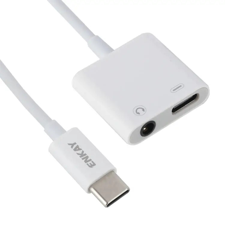 ENKAY ENK-AT106 USB-C / Type-C to 3.5mm Audio + Type-C Headphone & Charging Adapter Data Cable