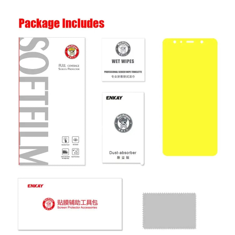 ENKAY Hat-Prince 0.1mm 3D Full Screen Protector Explosion-proof Hydrogel Film for Samsung Galaxy A7 (2018) TPU + TPE